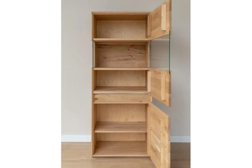 Arrediorg Cristalliera bassa 1 anta sinistra in legno naturale design moderno