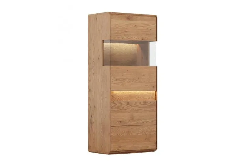 Arrediorg Cristalliera bassa 1 anta sinistra in legno naturale design moderno