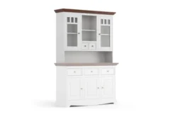 Arrediorg Estensione per credenza shabby chic pino massello bianco e noce