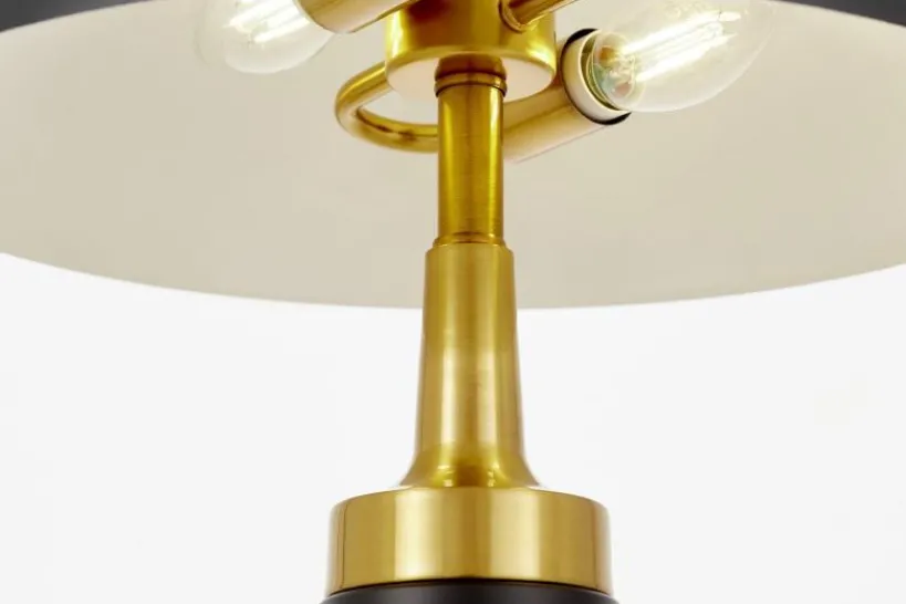 Arrediorg Lampada a fungo da tavolo nera e ottone FULTON