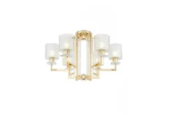 Arrediorg Lampada a soffitto dorata 6 punti luce MANHATTAN W6