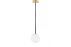 Arrediorg Lampada a sospensione a sfera bianca oro FREDICA W1