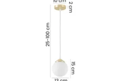 Arrediorg Lampada a sospensione a sfera oro FINO W1