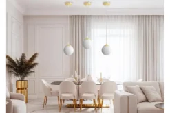 Arrediorg Lampada a sospensione a sfera oro FINO W1