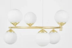 Arrediorg LAMPADA A SOSPENSIONE CLASSICA ORO FINO RING W6