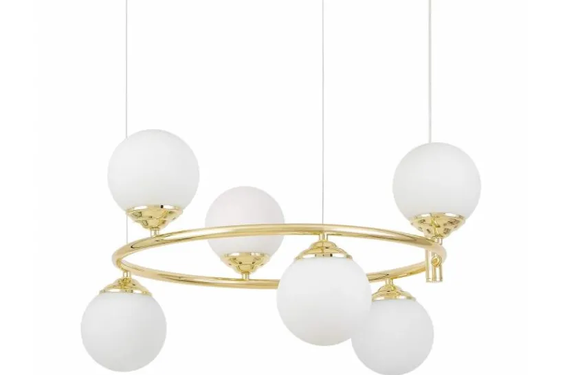 Arrediorg LAMPADA A SOSPENSIONE CLASSICA ORO FINO RING W6
