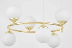 Arrediorg LAMPADA A SOSPENSIONE CLASSICA ORO FINO RING W6