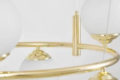 Arrediorg LAMPADA A SOSPENSIONE CLASSICA ORO FINO RING W6