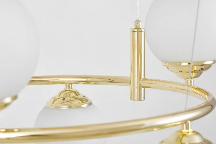 Arrediorg LAMPADA A SOSPENSIONE CLASSICA ORO FINO RING W6