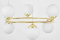 Arrediorg LAMPADA A SOSPENSIONE CLASSICA ORO FINO RING W6