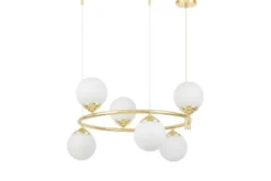 Arrediorg LAMPADA A SOSPENSIONE CLASSICA ORO FINO RING W6