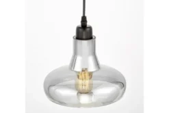 Arrediorg Lampada a sospensione design moderno vetro fumè AVONI