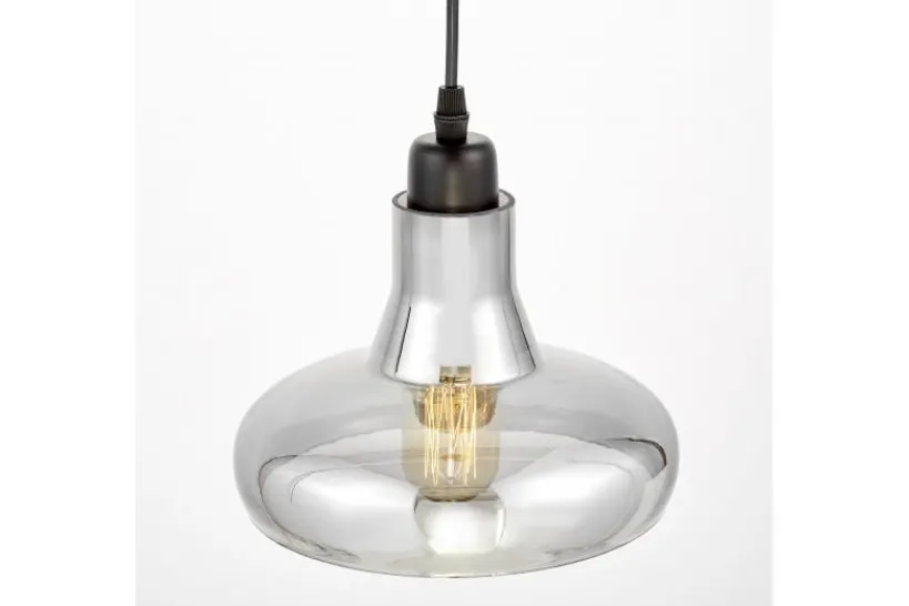 Arrediorg Lampada a sospensione design moderno vetro fumè AVONI