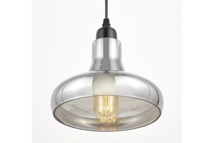 Arrediorg Lampada a sospensione design moderno vetro fumè AVONI