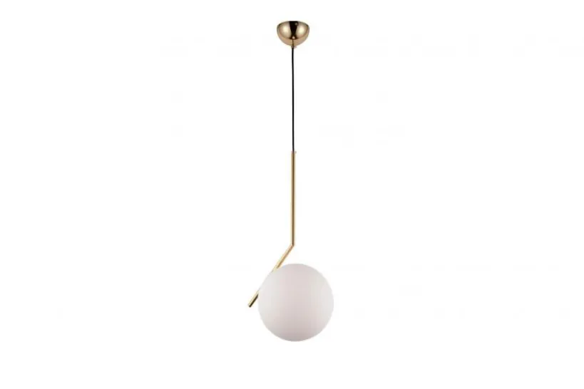 Arrediorg Lampada a sospensione di design a sfera in vetro SORENTO D20 Ottone