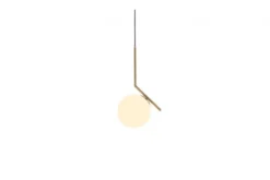 Arrediorg Lampada a sospensione di design a sfera in vetro SORENTO D20 Ottone