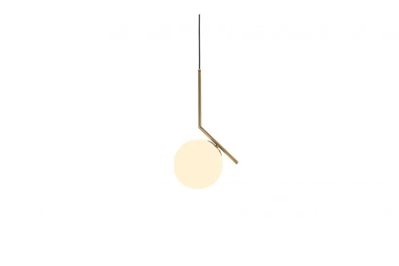 Arrediorg Lampada a sospensione di design a sfera in vetro SORENTO D20 Ottone