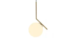 Arrediorg Lampada a sospensione di design a sfera in vetro SORENTO D20 Ottone