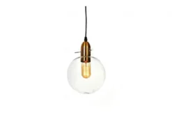 Arrediorg Lampada a sospensione di design moderno a sfera in vetro CALVI