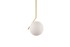 Arrediorg Lampada a sospensione di design a sfera oro caldo SORENTO D20