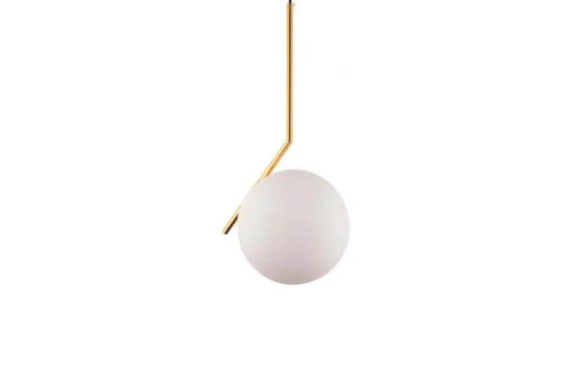 Arrediorg Lampada a sospensione di design a sfera oro caldo SORENTO D20