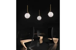 Arrediorg Lampada a sospensione di design a sfera oro caldo SORENTO D20