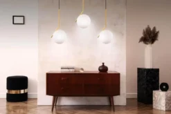 Arrediorg Lampada a sospensione di design a sfera oro caldo SORENTO D20
