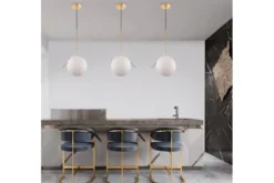 Arrediorg Lampada a sospensione di design a sfera oro caldo SORENTO D30