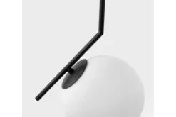 Arrediorg Lampada a sospensione di design a sfera in vetro bianco SORENTO D20