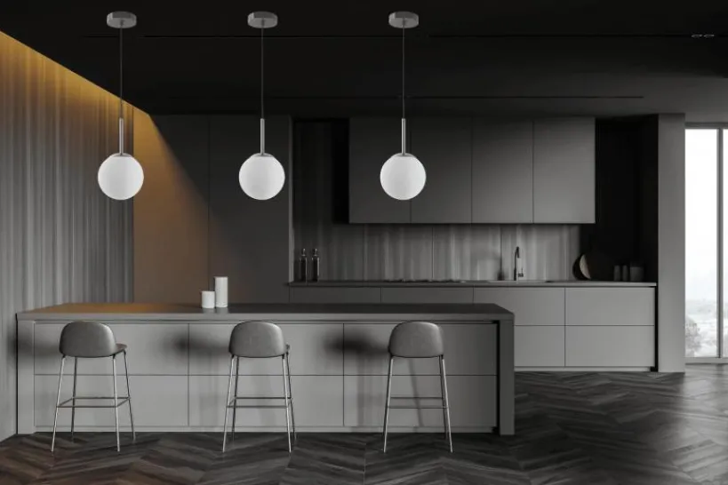 Arrediorg Lampada a sospensione di design moderno FREDICA W1 Cromo