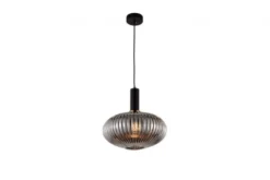 Arrediorg Lampada a sospensione di design a sfera in vetro fumo FLORI