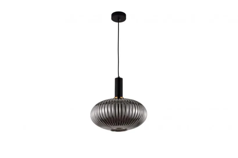 Arrediorg Lampada a sospensione di design a sfera in vetro fumo FLORI