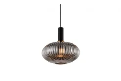 Arrediorg Lampada a sospensione di design a sfera in vetro fumo FLORI