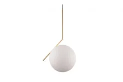 Arrediorg Lampada a sospensione di design a sfera in vetro SORENTO D30 Ottone