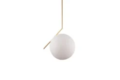 Arrediorg Lampada a sospensione di design a sfera in vetro SORENTO D30 Ottone