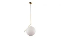 Arrediorg Lampada a sospensione di design a sfera in vetro SORENTO D30 Ottone