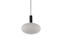 Arrediorg Lampada a sospensione di design a sfera in vetro FLORI Bianco e