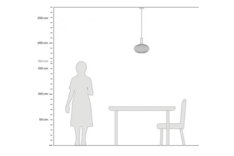 Arrediorg Lampada a sospensione di design a sfera in vetro FLORI Bianco e
