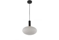 Arrediorg Lampada a sospensione di design a sfera in vetro FLORI Bianco e