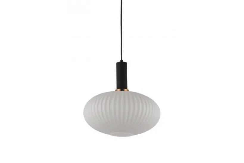 Arrediorg Lampada a sospensione di design a sfera in vetro FLORI Bianco e