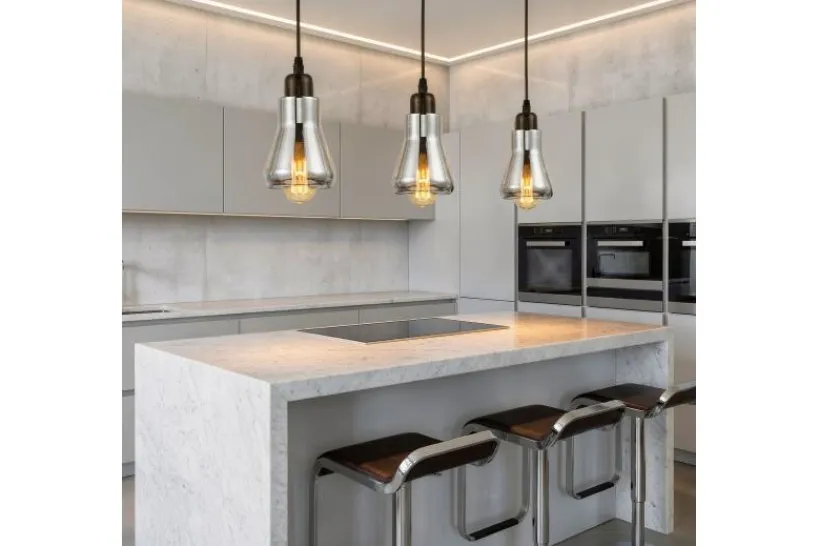 Arrediorg Lampada a sospensione di design moderno in vetro BONIO