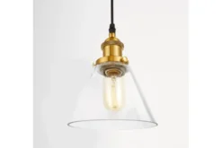 Arrediorg Lampada a sospensione industriale vetro trasparente NUBI W1