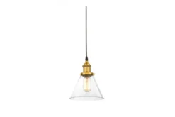 Arrediorg Lampada a sospensione industriale vetro trasparente NUBI W1