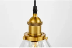 Arrediorg Lampada a sospensione industriale vetro trasparente NUBI W1