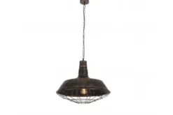 Arrediorg Lampada a sospensione in stile industriale vintage ARIGIO D35 oro antico con
