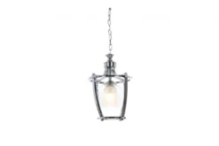 Arrediorg Lampada a sospensione in stile industriale vintage di metallo cromato BROOKLYN W1