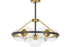 Arrediorg LAMPADA A SOSPENSIONE MODERNA E ORO DONZANO W7 PRO