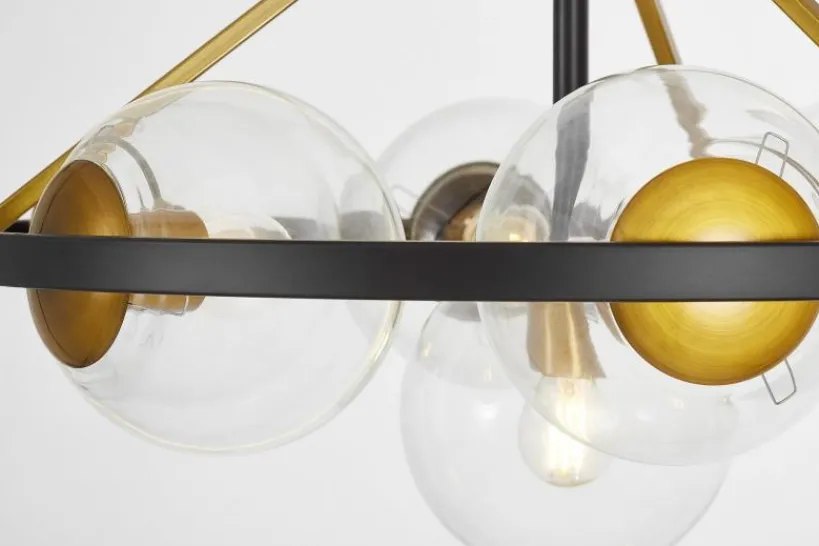 Arrediorg LAMPADA A SOSPENSIONE MODERNA E ORO DONZANO W7 PRO