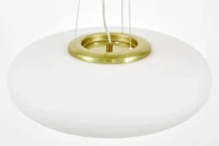 Arrediorg LAMPADA A SOSPENSIONE MODERNA E ORO BIANTE D48
