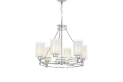 Arrediorg LAMPADA A SOSPENSIONE MODERNA CROMO MARIETTA W6